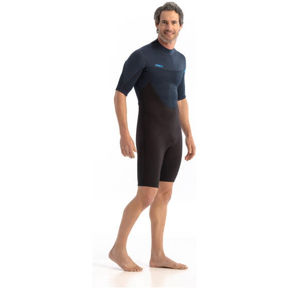 2026 Jobe Mens Perth 3/2mm Back Zip Shorty Wetsuit 30362100 - Blue